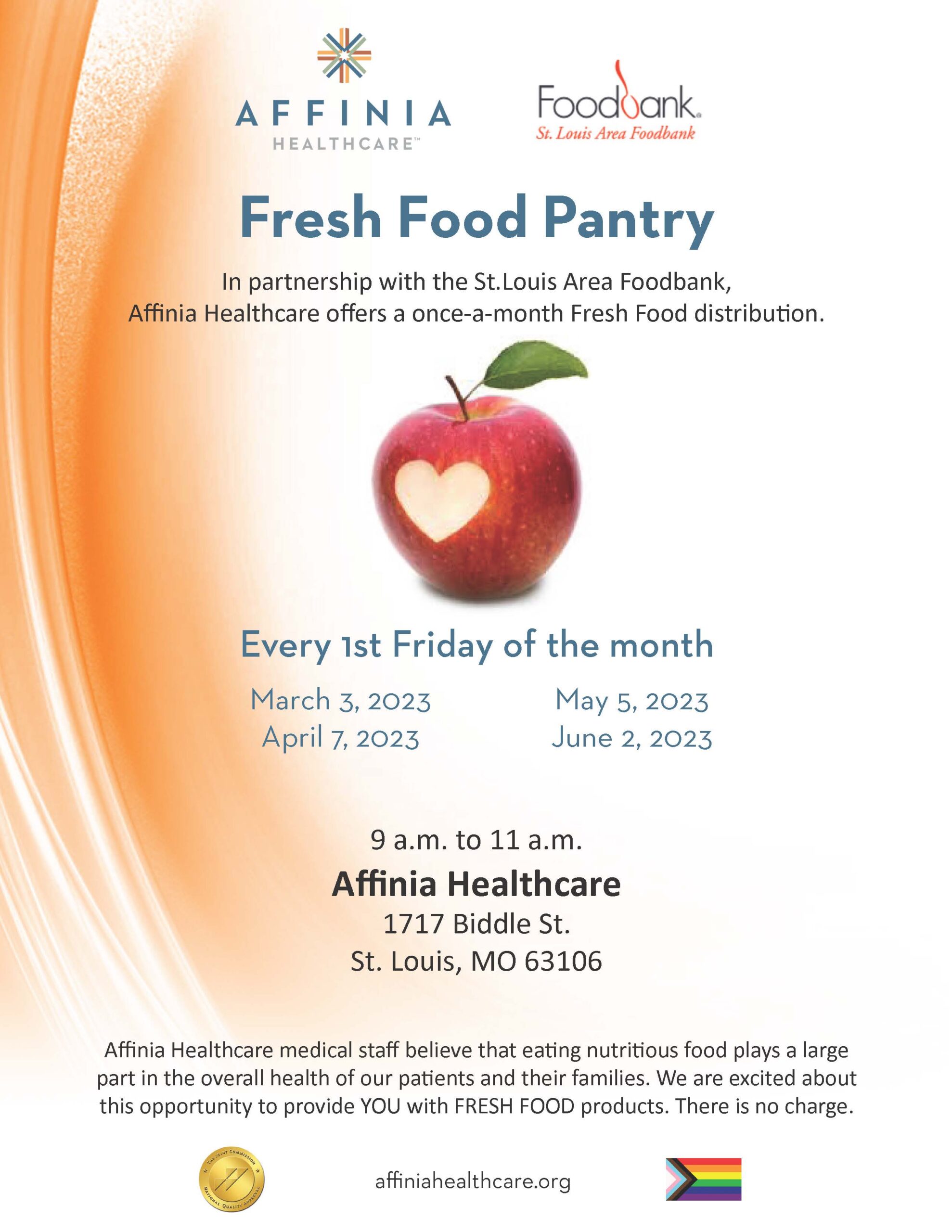 food pantry at biddle first friday of month