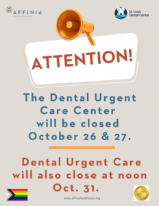 dental urgent care closed oct 26 27