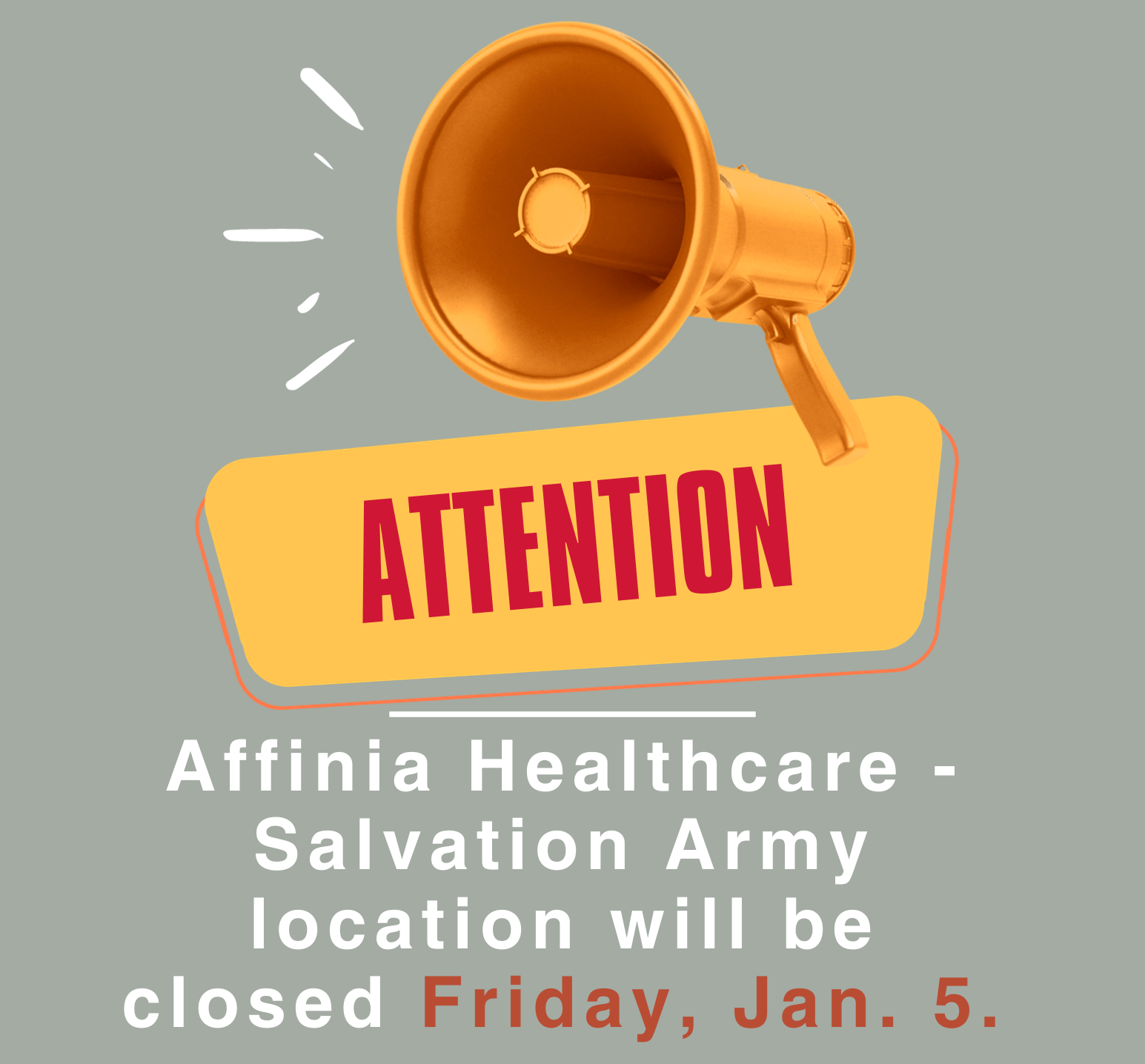 salvation army location closed jan 5