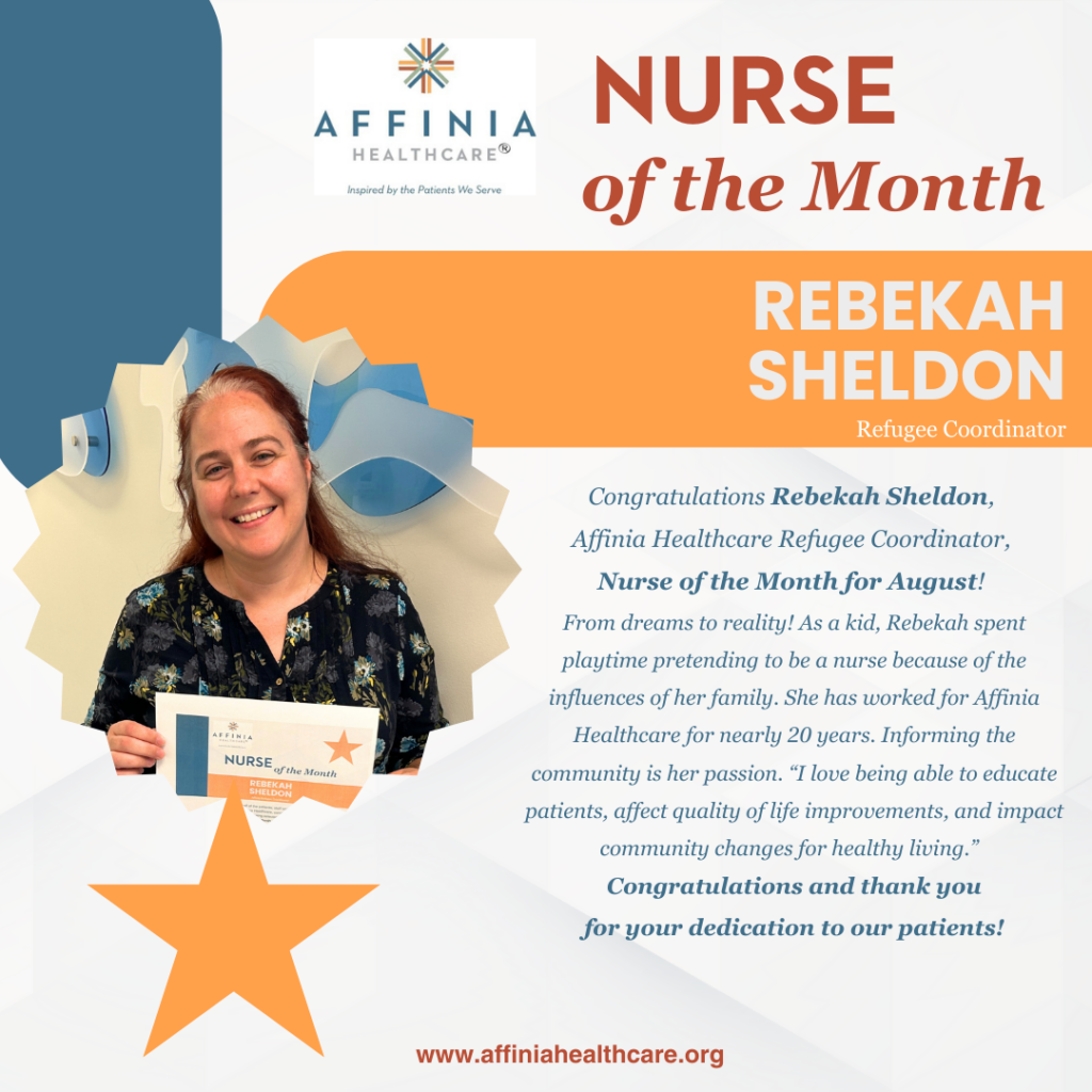 nurse of the month aug 2024 Rebekah Sheldon