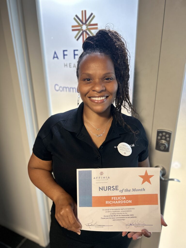 felicia richardson sept nurse of the month