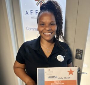 felicia richardson sept nurse of the month