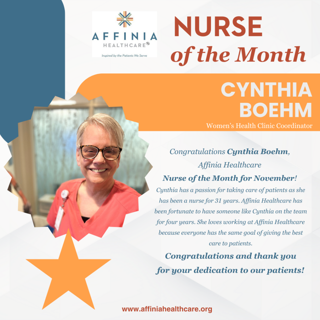 cynthia boehm nov 2024 nurse of month