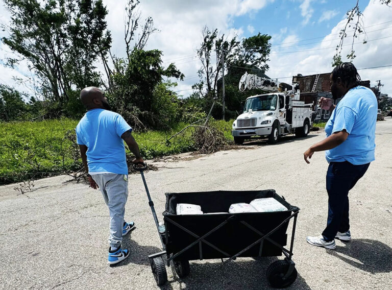 health outreach delivering supplies for tornado