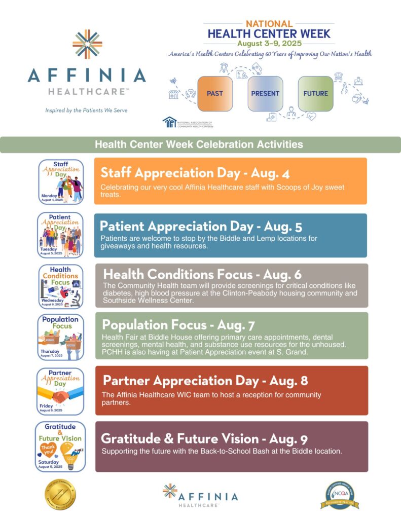 2025 community health center week schedule